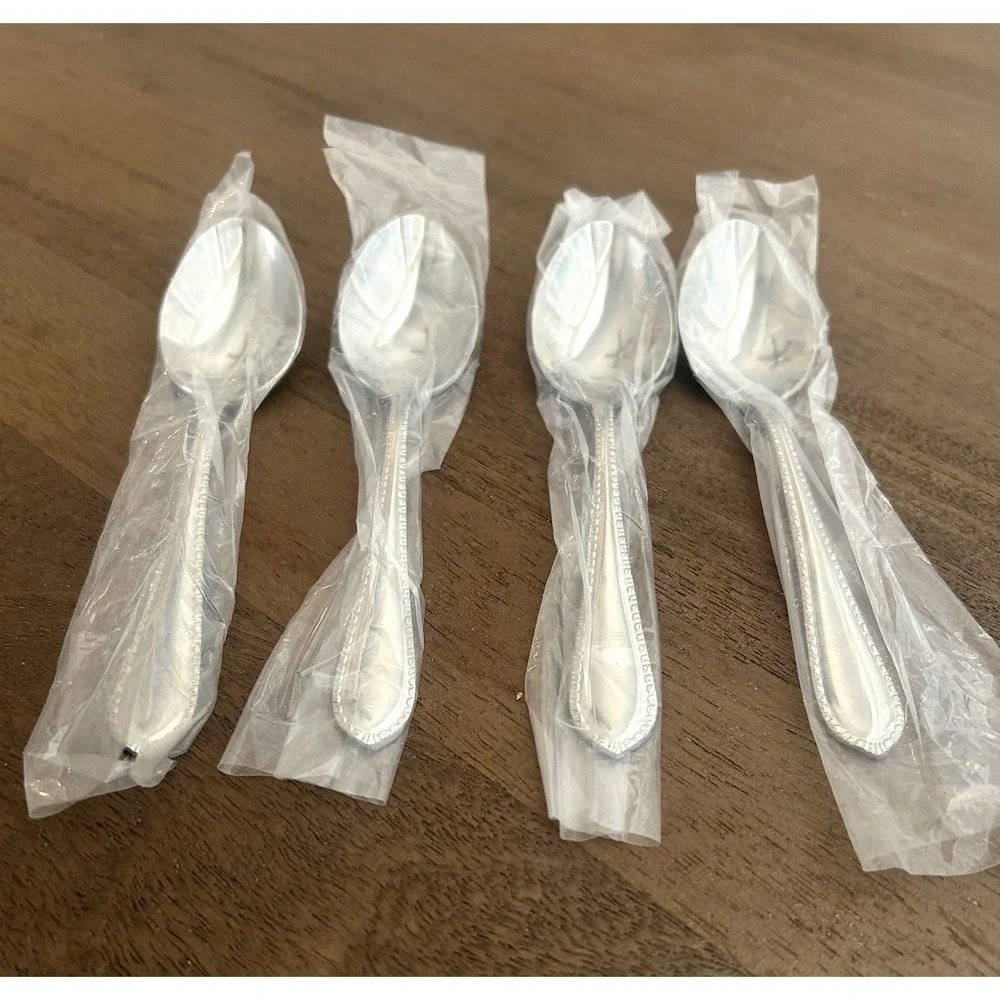 NEW Reed & Barton Englefield Teaspoons Set Of 4 Stainless Glossy